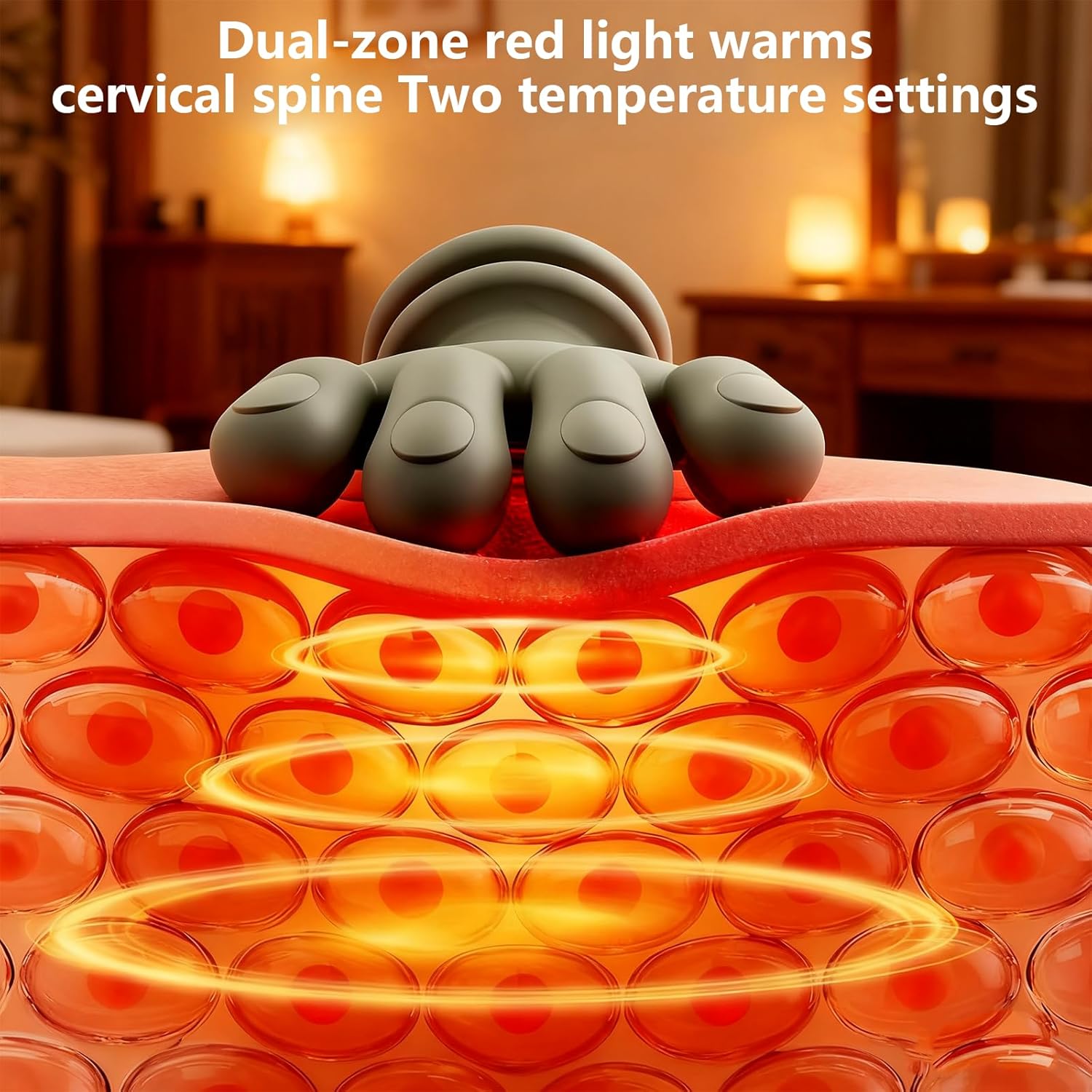 Erleben Sie ultimativen Komfort mit dem Massagemeister: Tragbares Rücken- und Nackenmassagegerät in Grün mit 3 Massagestufen und 2 Temperaturstufen - Perfektes Geschenk für Ihre Liebsten!