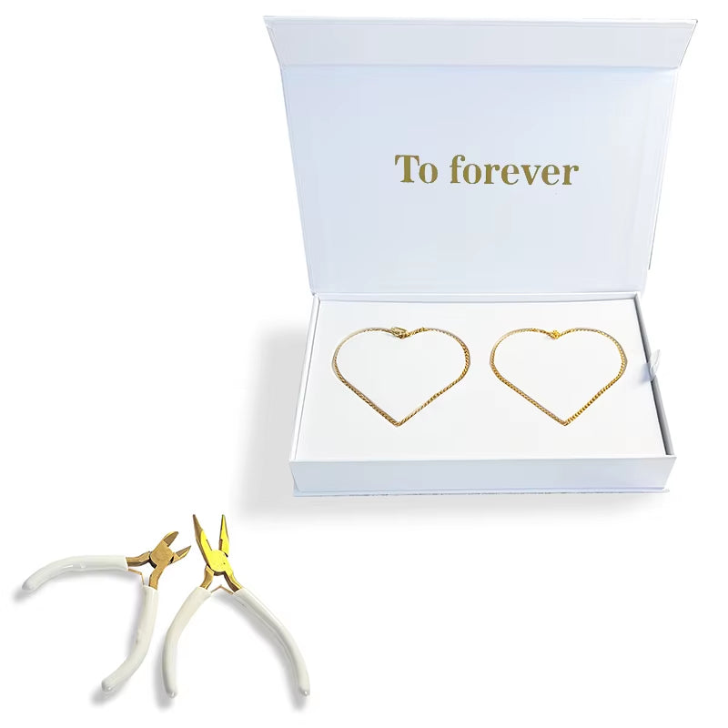 Create Lasting Love with the Permanent Bracelet Kit – DIY 316 Stainless Steel Couple's Bracelet Making Set for Unforgettable Anniversaries and Valentine's Day Gifts