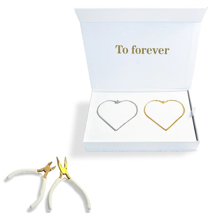 Create Lasting Love with the Permanent Bracelet Kit – DIY 316 Stainless Steel Couple's Bracelet Making Set for Unforgettable Anniversaries and Valentine's Day Gifts